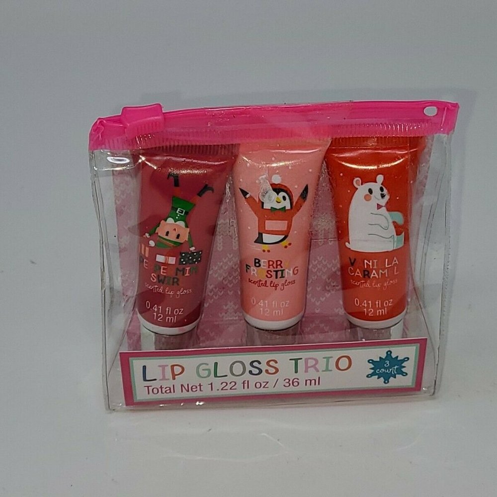 Scented Lip Gloss Trio Peppermint Swirl Berry Fros